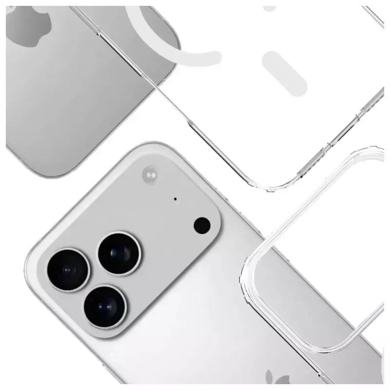 Protective case 3MK Armor MagCase for Apple iPhone 17 Pro, magnetic attachment, transparent/smoke finish