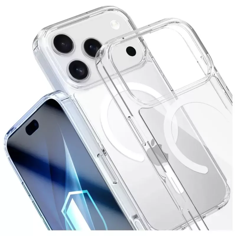 Protective case 3MK Armor MagCase for Apple iPhone 17 Pro, magnetic attachment, transparent/smoke finish