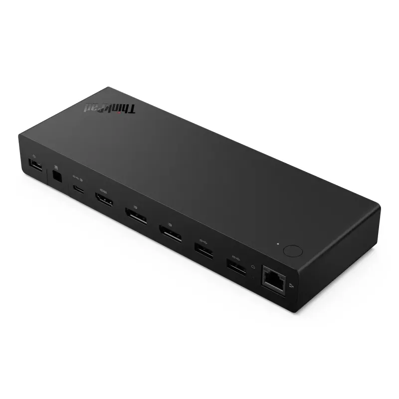 Docking station Lenovo ThinkPad USB4 Smart Dock 5500 — USB4 host, 4x USB-A Gen2, HDMI, Gigabit Ethernet, 135W adapter, Eclipse Black