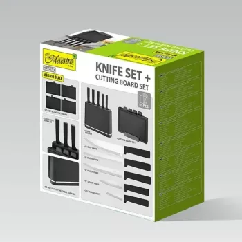Kitchen Knife Maestro MR-1412-BLACK Set of Knives and Boards