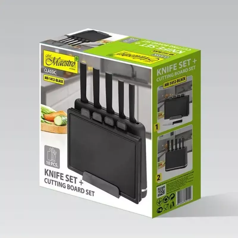 Kitchen Knife Maestro MR-1412-BLACK Set of Knives and Boards