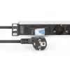 DIGITUS PDU - 1U Aluminium rackmount 7x safety outlet 16A 4000W 250VAC 50/60Hz 1x circuit breaker