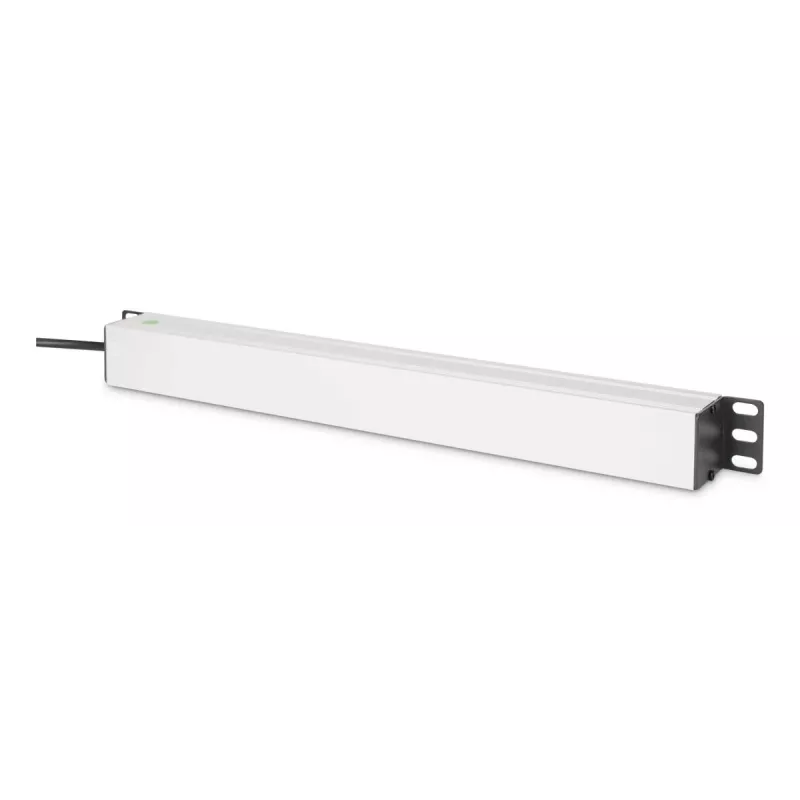 DIGITUS PDU - 1U Aluminum rackmount 8x CEE 7/7 outlet 1x outlet 10A Plug 250VAC 50/60Hz IEC C14 plug pre-fuse