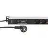 DIGITUS PDU - Aluminium Rackmountable frequency filter 2m 16A 3600W 230VAC 50/60Hz 7x safety 2x outlet