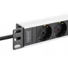 DIGITUS PDU - 1U aluminum rackmount 8x Safety outlet 1x outlet 16A 230VAC 50/60Hz IEC C20 plug