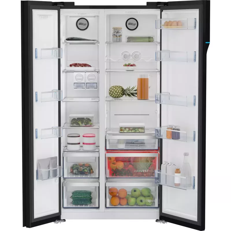 Beko GN163140ZGBN side-by-side refrigerator Freestanding 558 L Black