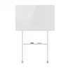 Whiteboard ergo office ER-306 — dry-erase single-sided horizontal board, 1190×790 mm, freestanding steel with castor wheels, magnetic