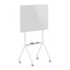 Whiteboard ergo office ER-306 — dry-erase single-sided horizontal board, 1190×790 mm, freestanding steel with castor wheels, magnetic