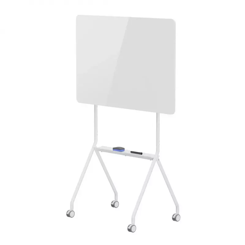 Whiteboard ergo office ER-306 — dry-erase single-sided horizontal board, 1190×790 mm, freestanding steel with castor wheels, magnetic
