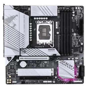 GIGABYTE Motherboard B760M AORUS ELITE WIFI6E GEN5 — Micro ATX, LGA1700, DDR5 up to 5600MHz, 12+1+1 VRM, 2x PCIe4.0 M.2, Wi‑Fi 6E, 2.5 GbE