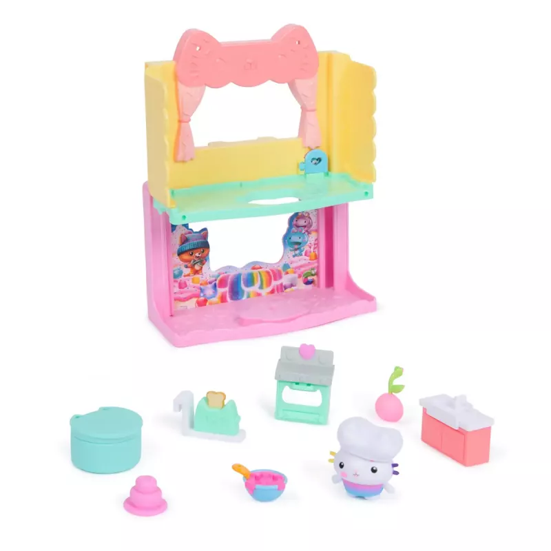 Action Figure Gabby's Dollhouse Cakey's Sprinkle Cake-tastic Kitchen Multicolour