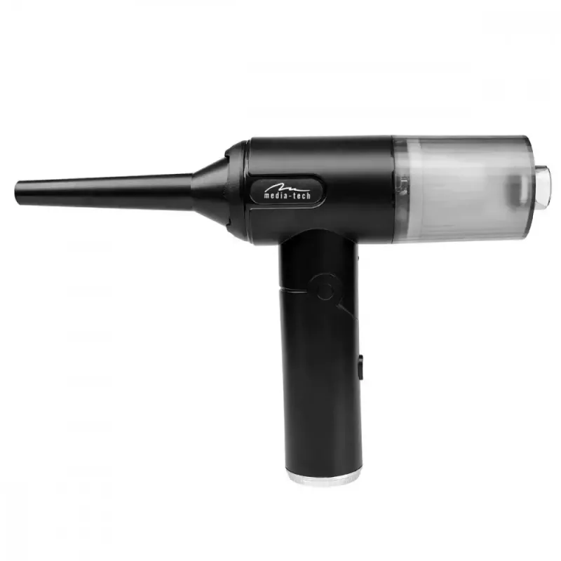 Mini blower MEDIA-TECH MT6538 2 IN 1 Jet Air Duster — cordless handheld cleaner, 2000 mAh, 65 W, 2500 l/min, 7000 Pa