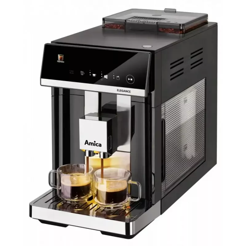 Amica Elegance CM 7011 espresso coffee machine, steel grinder, integrated milk frothing system