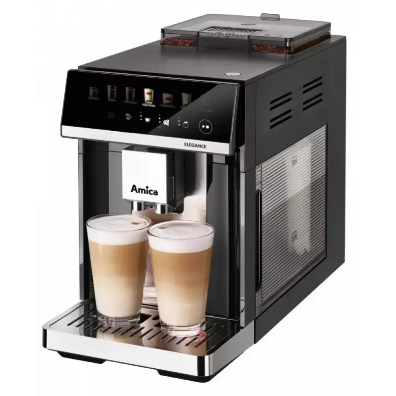 Amica Elegance CM 7011 espresso coffee machine, steel grinder, integrated milk frothing system