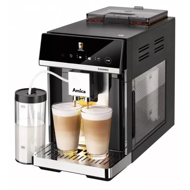 Amica Elegance CM 7011 espresso coffee machine, steel grinder, integrated milk frothing system