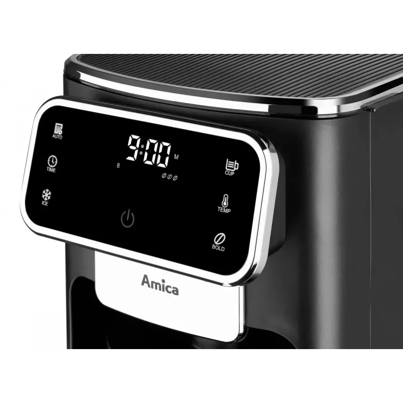 Amica CD2011 drip coffee maker with LED display, 1100 W, 1.8 L, 6 cups, black
