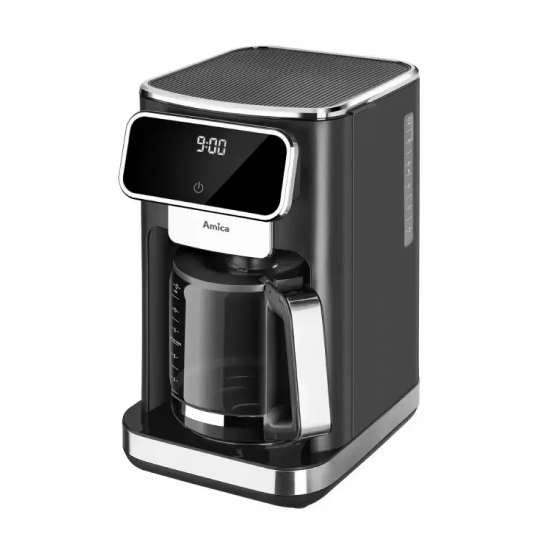 Amica CD2011 drip coffee maker with LED display, 1100 W, 1.8 L, 6 cups, black