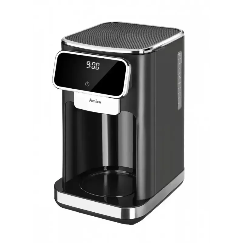 Amica CD2011 drip coffee maker with LED display, 1100 W, 1.8 L, 6 cups, black