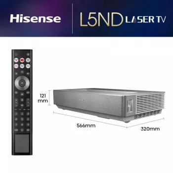 Hisense 120L5ND projection TV Ultra short throw projector 2700 ANSI lumens DLP UHD 4K (3840x2160) Black, Silver 3D