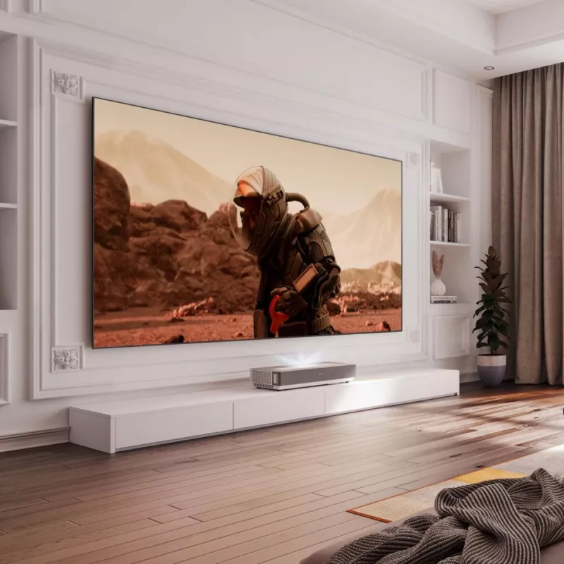 Hisense 120L5ND projection TV Ultra short throw projector 2700 ANSI lumens DLP UHD 4K (3840x2160) Black, Silver 3D