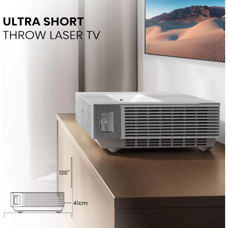 Hisense 120L5ND projection TV Ultra short throw projector 2700 ANSI lumens DLP UHD 4K (3840x2160) Black, Silver 3D
