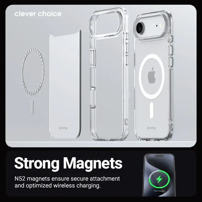 Crong Clear MAG Cover Case with MagSafe for iPhone 17 Clear CRGCLRMIP1763TRS