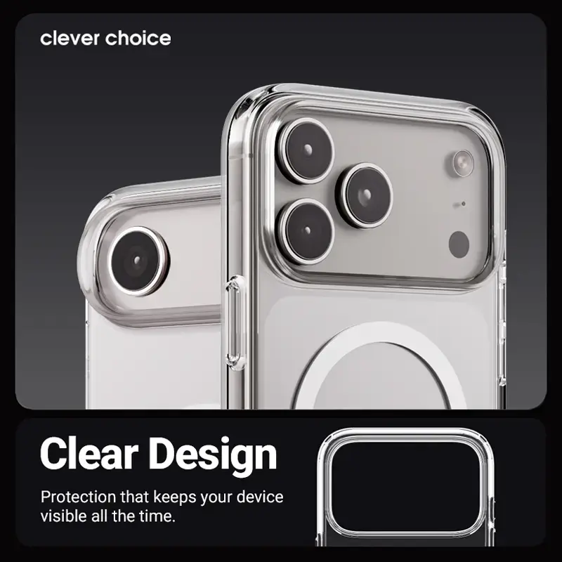 Crong Clear MAG Cover Case with MagSafe for iPhone 17 Pro Clear CRGCLRMIP1763PTRS