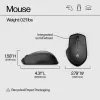 HP 280 Silent Wireless Mouse, Right-hand, Optical, RF Wireless, Black