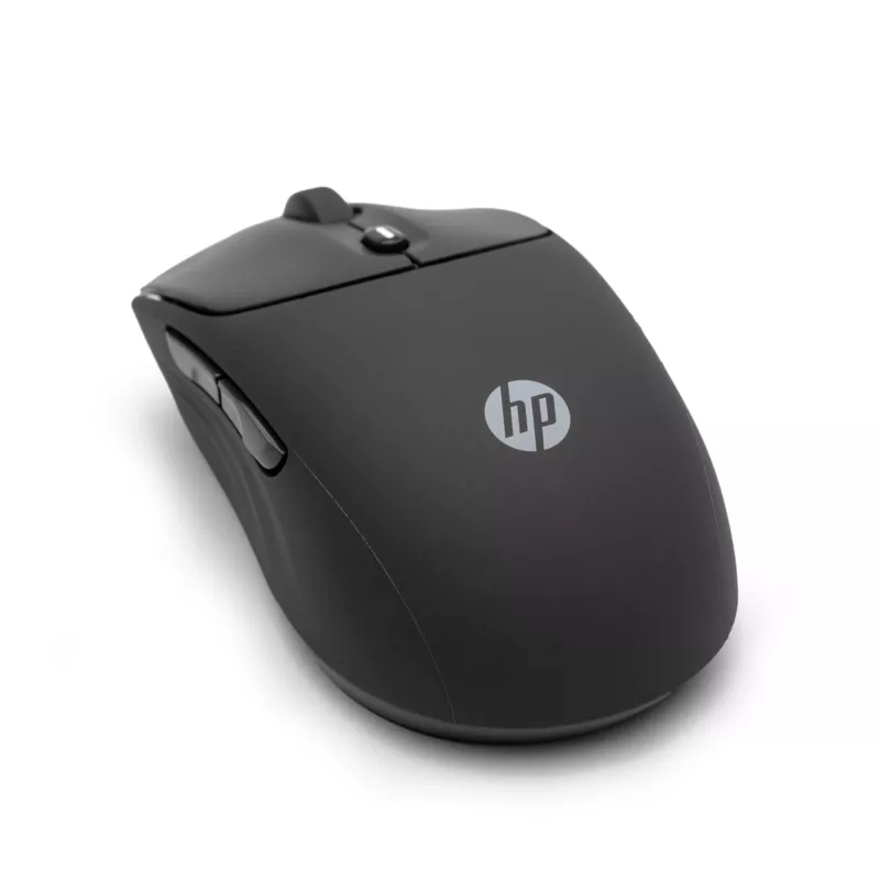 HP 400 Quiet Black Wireless Mouse, Ambidextrous, RF Wireless + Bluetooth, 6000 DPI, Black
