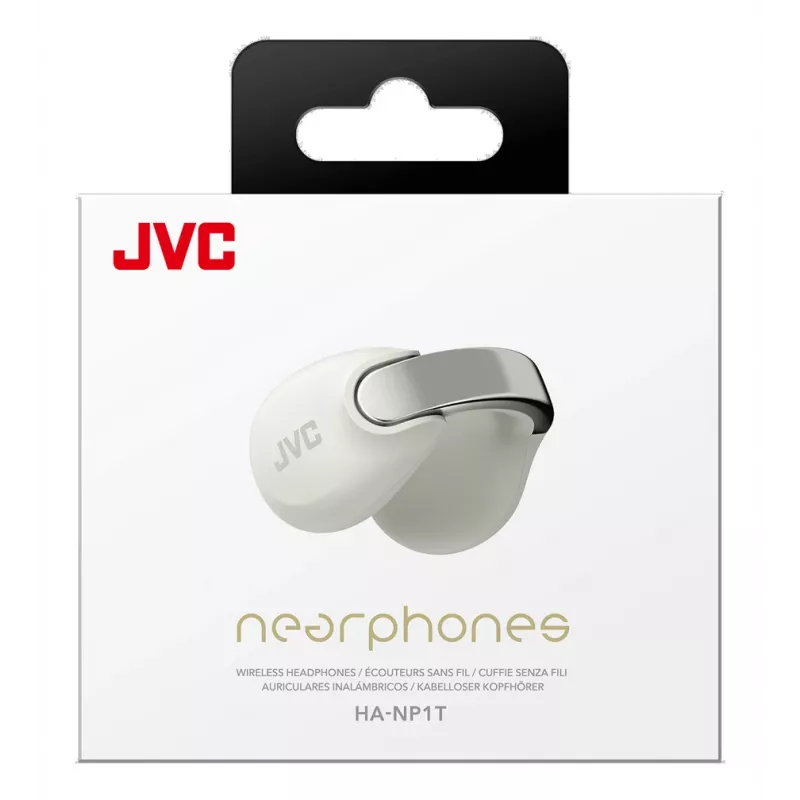 JVC HA-NP1T Headset True Wireless Stereo (TWS) Ear-clip-on Calls/Music USB Type-C Bluetooth Silver, White