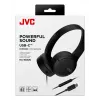 Headset JVC HA-S33UC binaural wired head-band, 2 drivers 29.7 mm, 20–20000 Hz, 1.2 m cable, inline mic, black