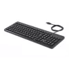 HP 150 Wired Keyboard, Full-size (100%), Wired, USB, Mechanical, QWERTY, Black