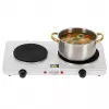 Electric hot plate Adler AD 6520, 2 burners/cooking zones, white