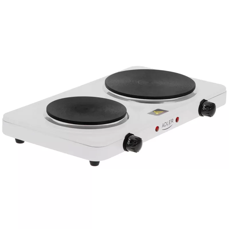 Electric hot plate Adler AD 6520, 2 burners/cooking zones, white