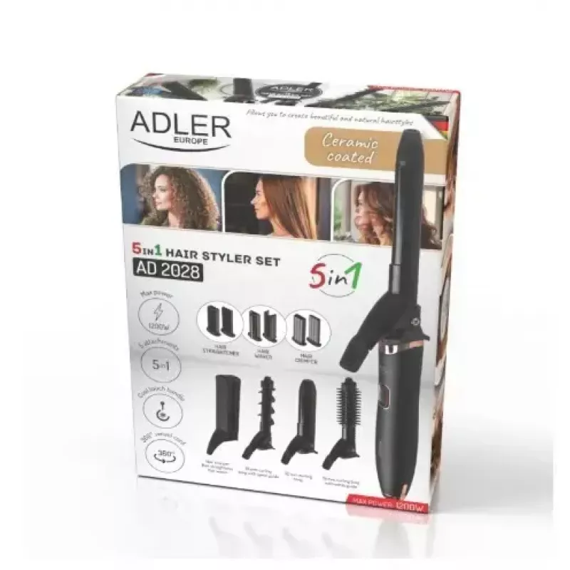 Adler AD 2028 5-in-1 hair styling set, 1200 W, black