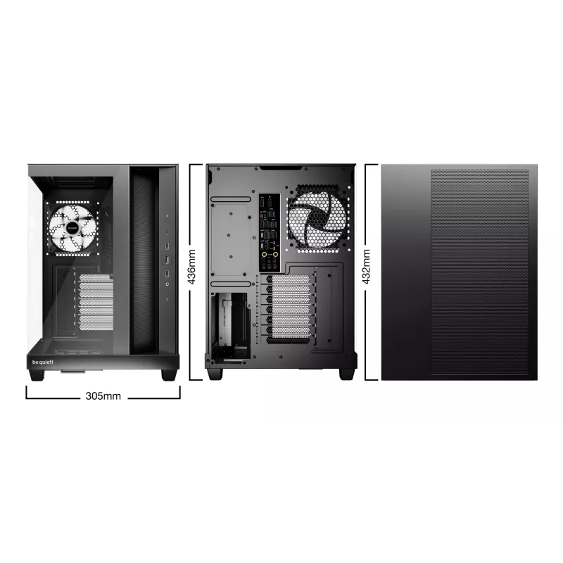 PC Case be quiet! Light Base 500 LX Black Midi Tower ATX 3x 120mm Fans