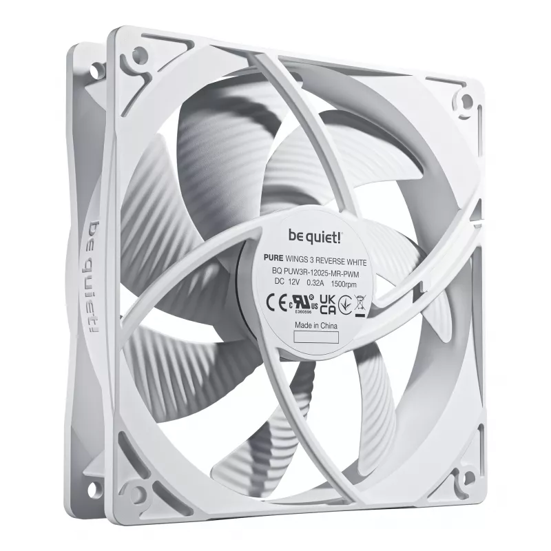 be quiet! Pure Wings 3 120mm | PWM Reverse White Triple-Pack Computer case Fan 12 cm 3 pc(s)