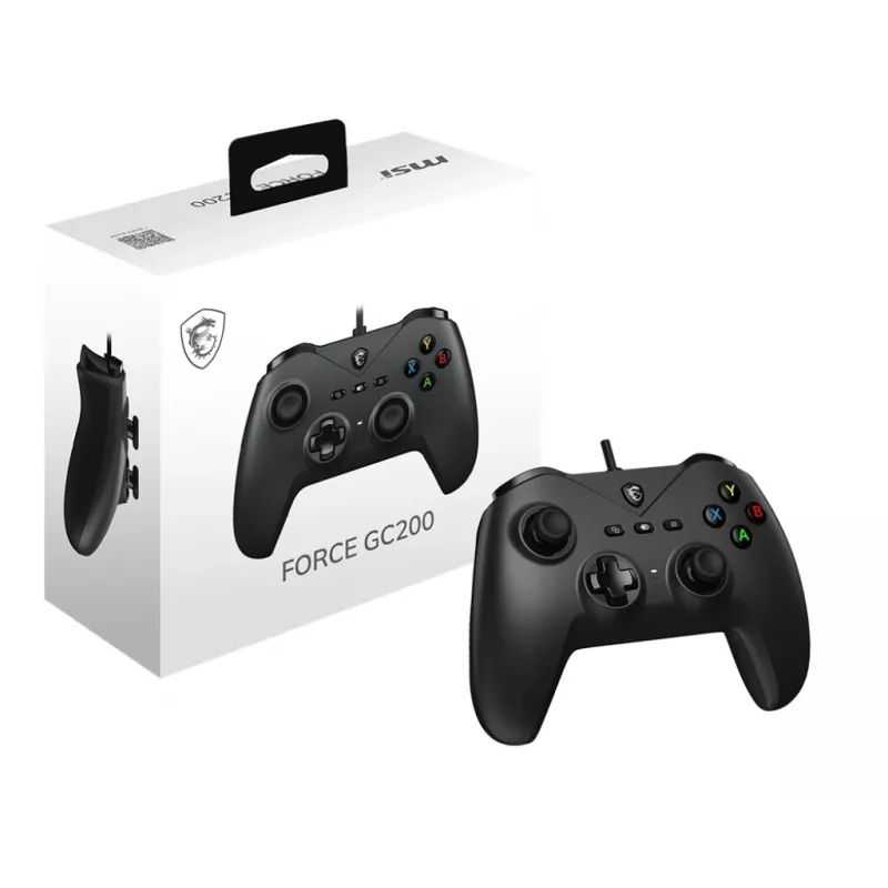 MSI FORCE GC200 Gaming Controller Black USB Gamepad Analogue / Digital Android, PC
