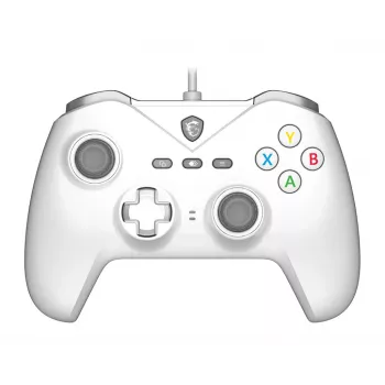 Wired USB Gaming Controller MSI FORCE GC200 WHITE — ergonomic design, wired connection