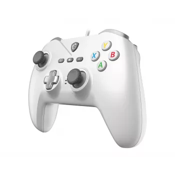 Wired USB Gaming Controller MSI FORCE GC200 WHITE — ergonomic design, wired connection