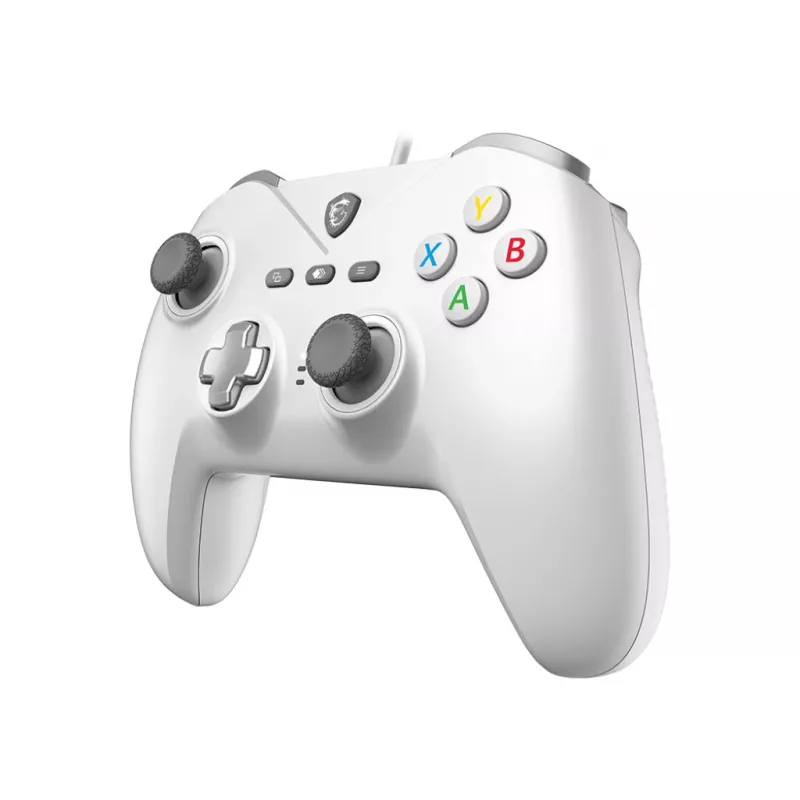 Wired USB Gaming Controller MSI FORCE GC200 WHITE — ergonomic design, wired connection