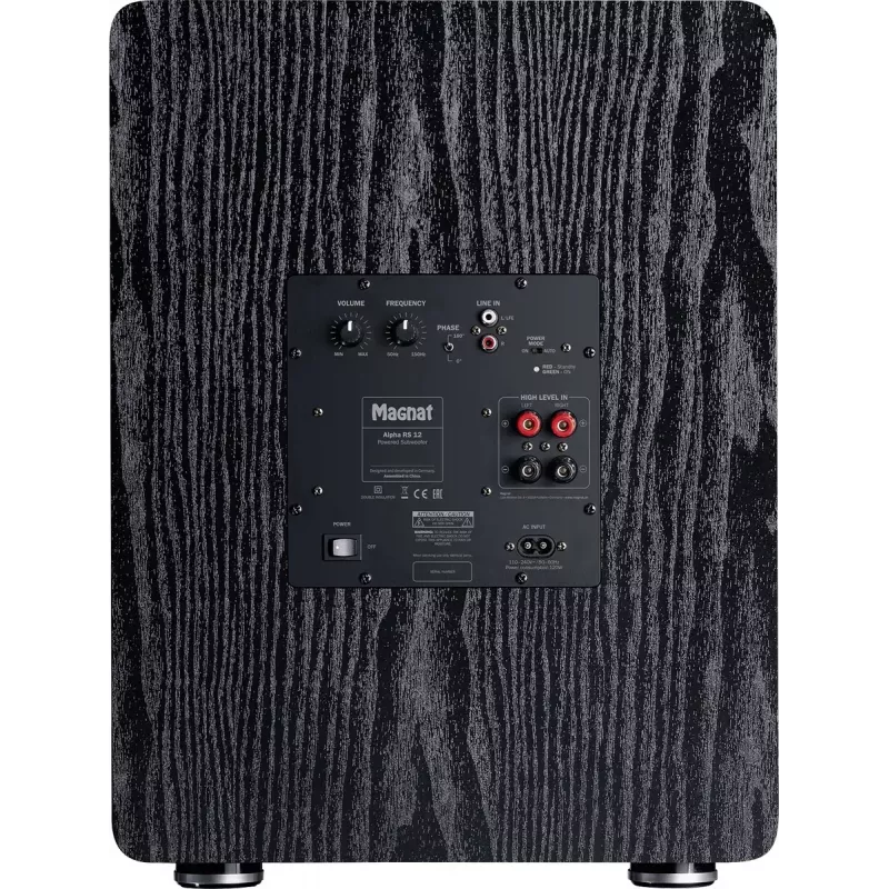 Active subwoofer Magnat Alpha RS12 — 12 inch driver, 120 W RMS, 20–200 Hz, D-class, black