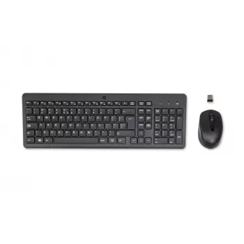 HP 330 Wireless Mouse and Keyboard Combination, Full-size (100%), Wireless, RF Wireless, QWERTY, Black, Mouse included
