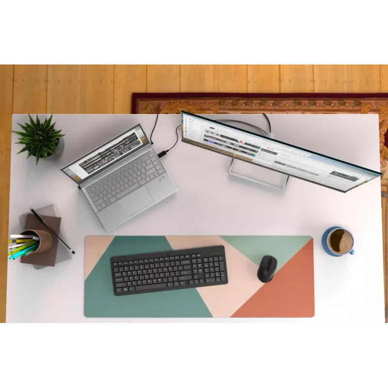 HP 330 Wireless Mouse and Keyboard Combination, Full-size (100%), Wireless, RF Wireless, QWERTY, Black, Mouse included