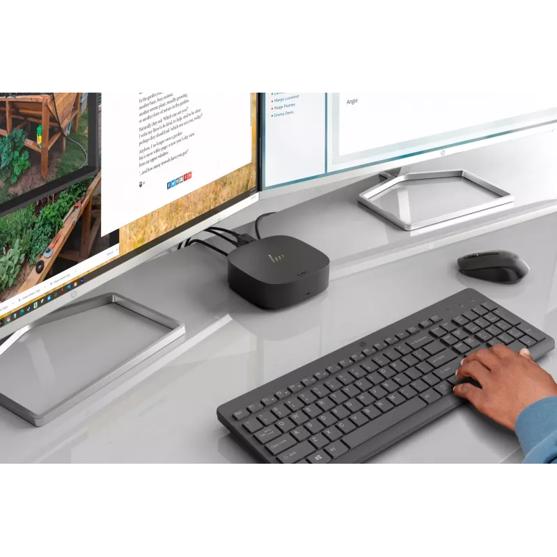 HP 330 Wireless Mouse and Keyboard Combination, Full-size (100%), Wireless, RF Wireless, QWERTY, Black, Mouse included