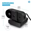 HP 320 FHD Webcam, 1920 x 1080 pixels, Full HD, 30 fps, Home, USB, Black