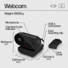 HP 320 FHD Webcam, 1920 x 1080 pixels, Full HD, 30 fps, Home, USB, Black