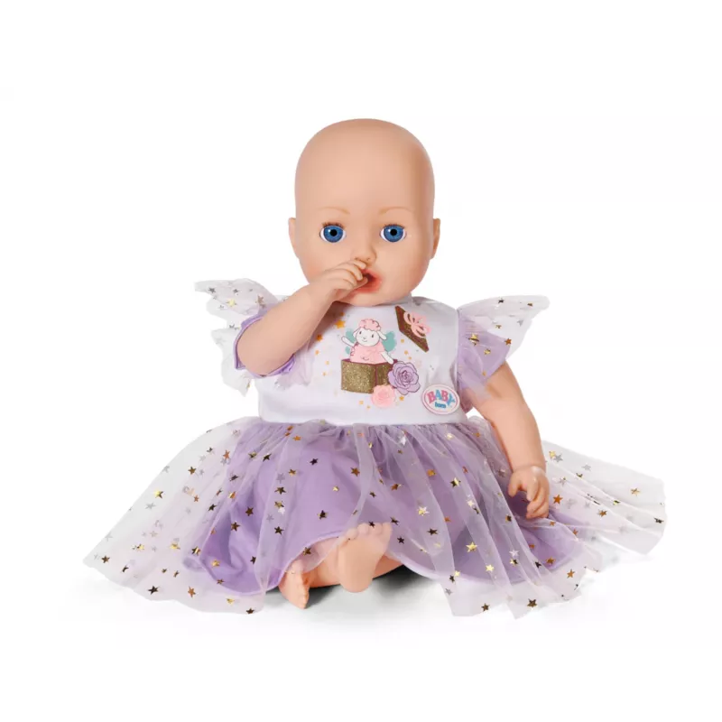 Doll dress ZAPF BABY born Lilac Tutu Dress for 43 cm dolls, fabric, multicolour, foldable, age 3+