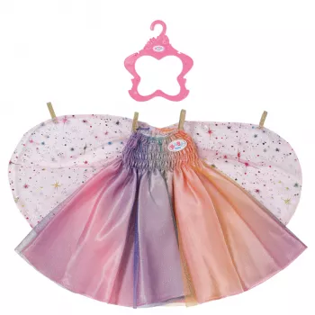 Doll dress ZAPF BABY born Rainbow Nightdress for 3–12 yrs, textile, multicolour, foldable