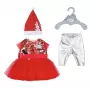 Doll dress ZAPF BABY born Xmas Dress for 43 cm dolls, textile, multicolour, foldable, age 3–12